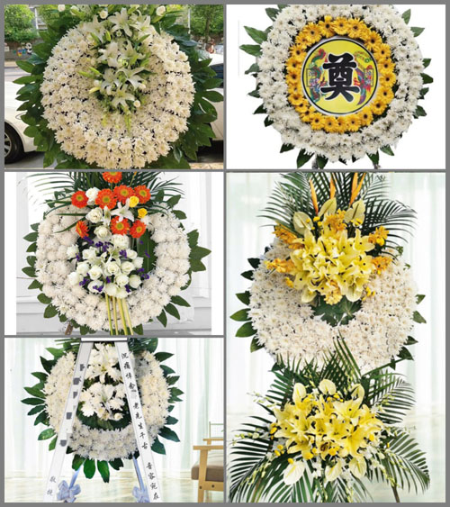 山东青岛莱西市武备镇张家屯村花圈速递